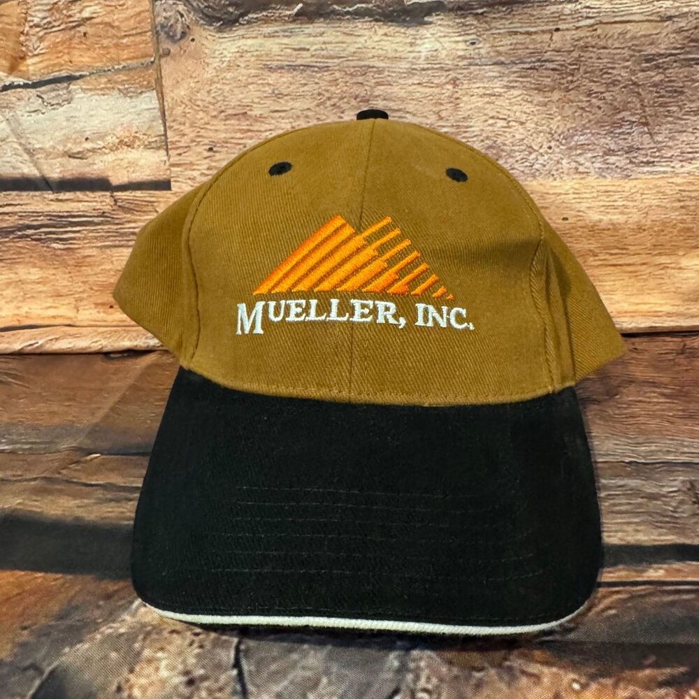 ATT HEADWEAR Mueller Inc. Baseball Cap Men's Adjustable Brown Black Cotton